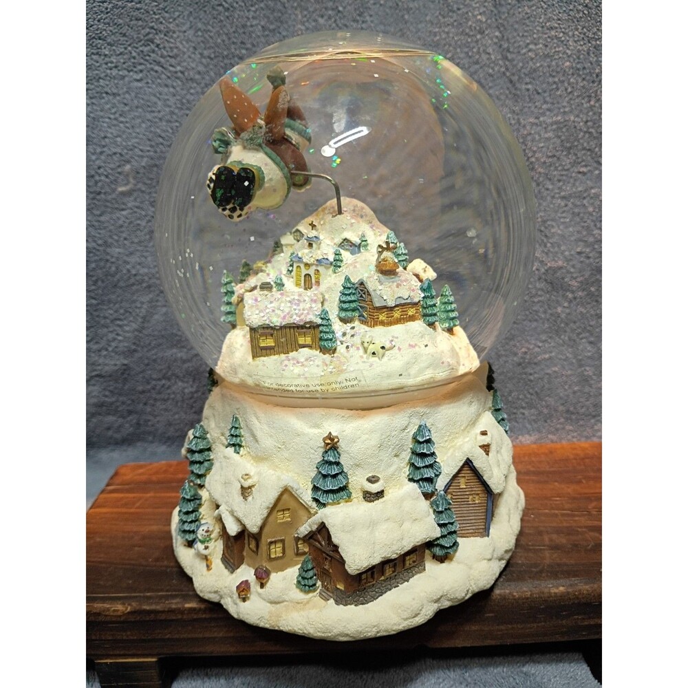 Debbie Mumm Snow Angel Village Musical Snow Globe 2000 Frosty Christmas Angel